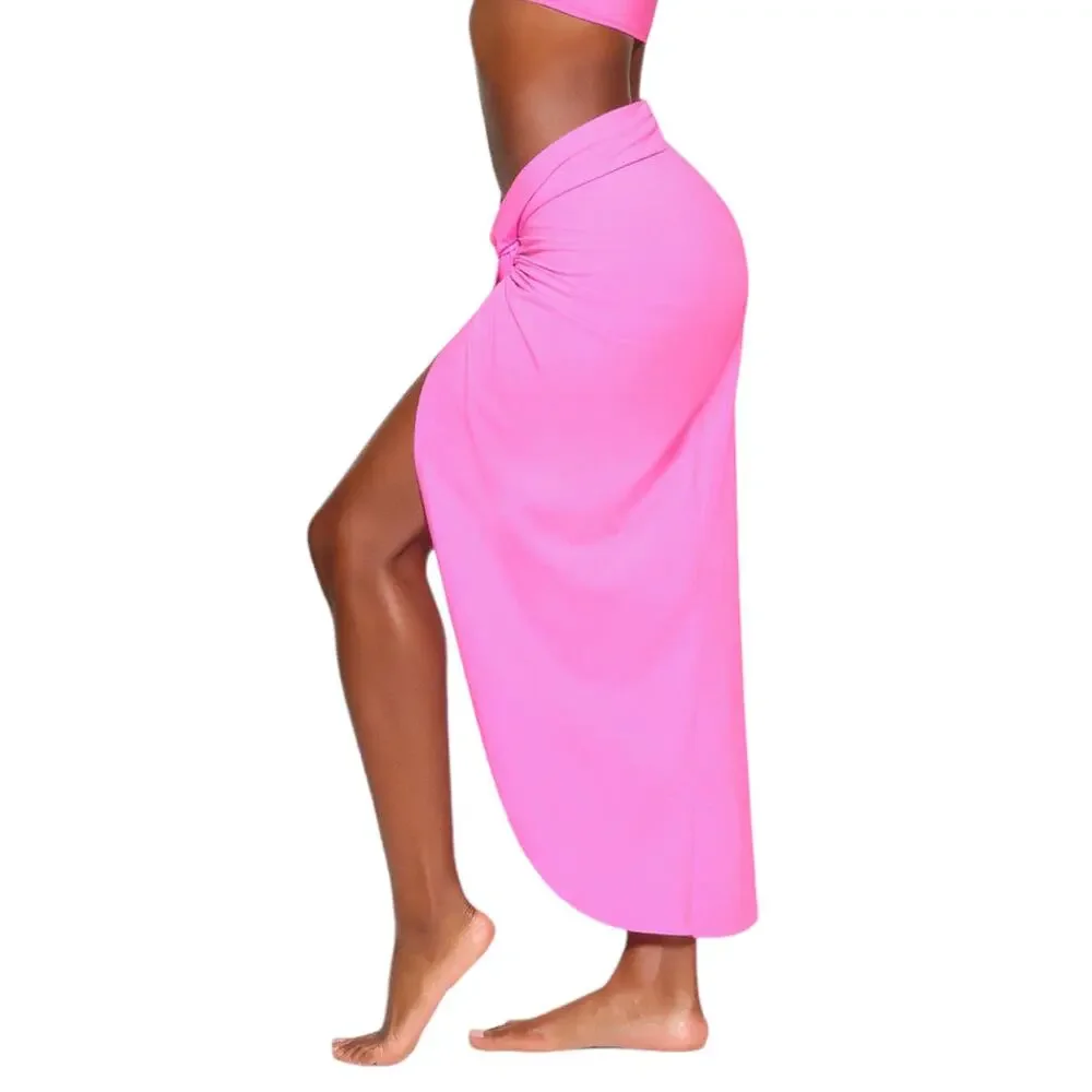 NWT SKIMS Signature Swim Sarong Skirt - Taffy - XL